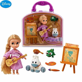 迪士尼迷你沙龙娃娃套盒冰雪奇缘安娜公主女孩玩具礼物摆件贝尔款现货