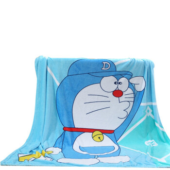 可爱机器猫哆啦a梦毛毯子女hellokitty卡通珊瑚绒毯毛毯床 飞响叮当
