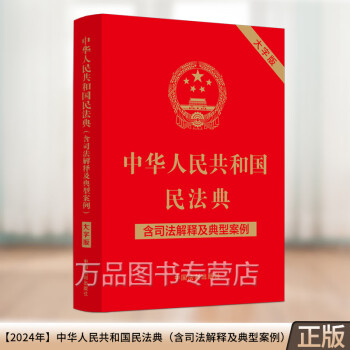 2023新版 中华人民共和国民法典 含司法解释及典型案例 大字版 中国法制出版社 9787521631425