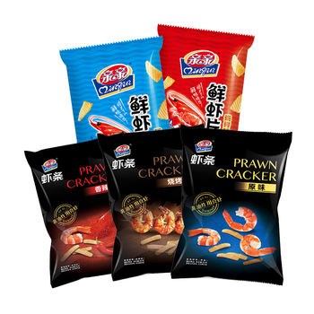 亲亲虾条虾片混合80g*5包  膨化休闲零食经典组合食品大礼包 经典虾条虾片组合 400g*1袋