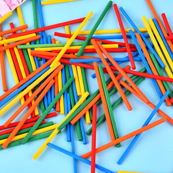 儿童算数棒数数学习棒教具玩具数字棒算术棒加减法形状认知铁盒装100