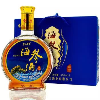 海参酒礼盒装500ml2瓶海参纯粮白酒原浆酒整箱送礼自饮海参酒500ml2瓶