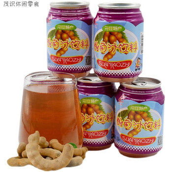 食芳溢云南特产民特元江酸角汁饮料酸角果汁酸角汁整箱24罐12瓶