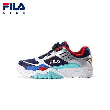 filakids斐乐童鞋儿童板鞋2022年春季新款大童运动鞋男女童潮鞋消逝蓝