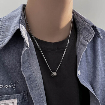 欧美霸气小蛮腰男士项链男潮韩版ins嘻哈个性男士锁骨链简约时尚学生