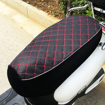 电动车座套四季通用防晒防水防滑隔热透气电动踏板车摩托车坐垫套黑色