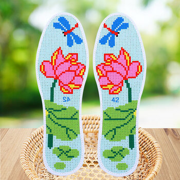 蚕抖优选十字绣鞋垫2021年新款自己绣半成品手工刺绣男女加厚绣花厚款