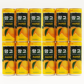 lottelotte韩国进口乐天芒果汁饮料240ml罐装家用网红夏季饮品易拉罐