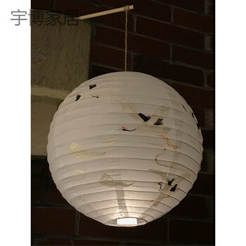元宵小灯笼手工提自制绘吊灯罩挂饰古风纸灯笼带灯绿色端午30cm灯杆须