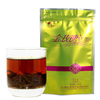 味独珍2022年新茶四川红茶蒙顶山茶功夫红茶味独珍金玫瑰100g袋金玫瑰