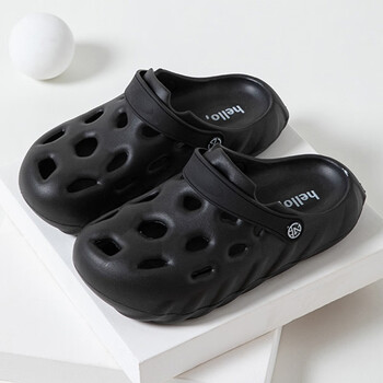 一牧洞洞鞋女2022夏季eva踩屎感情侣凉拖鞋男厚底学生防滑外穿沙滩鞋