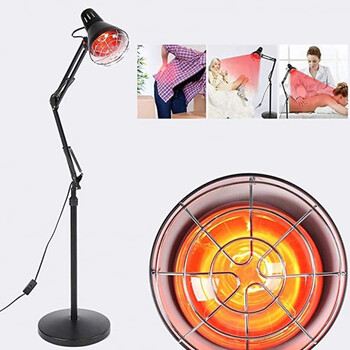 理疗灯电热烤灯院专用家用护理仪红暖光频谱台式神灯 [黑色落地款]