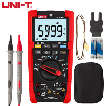 优利德（UNI-T）数字万用表高精度智能防烧自动万能表电工表温度频率UT17B PRO