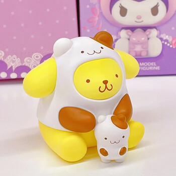 miniso名创优品抱抱小伙伴盲盒kuromi库洛米手办儿童美乐蒂摆件布丁狗