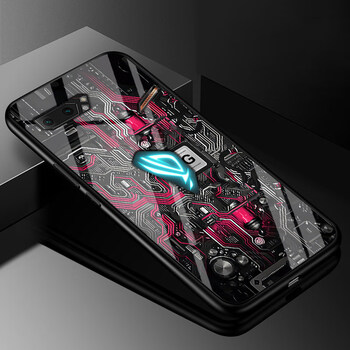 yngfn华硕rog游戏2手机玻璃壳rog3男zs661ks保护套i003dd创意防摔全包