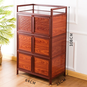 班奇盾 304不锈钢茶水柜铝合金茶水柜厨房柜子碗柜客厅储物柜纹收纳柜