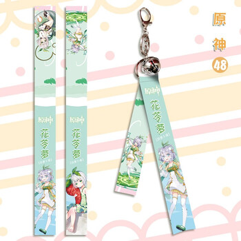 2022新款原神游戏周边铃铛飘带钥匙扣钟离刻晴可莉公子挂件动漫挂饰