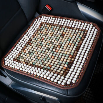 坐垫夏季凉垫菩提子单片木珠夏天通风透气车载凉席座垫车垫子白玉翡翠