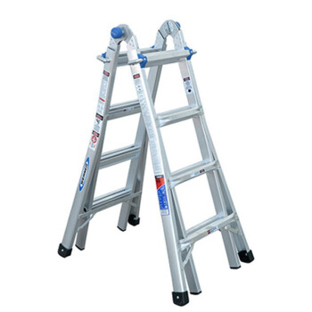 稳耐梯子铝合金人字梯1.3米-232米多功能伸缩梯直梯2.7米-4.5米 MT-17CN