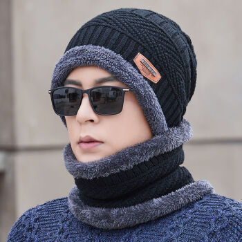 绒线帽男帽子冬天保暖针织加绒套头帽毛线帽加厚韩版护耳青年女冬季