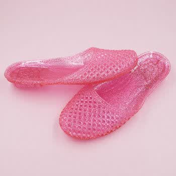 gpqswq家居包头水晶塑料拖鞋女夏季室内外耐磨浴室防滑大码凉拖女鞋