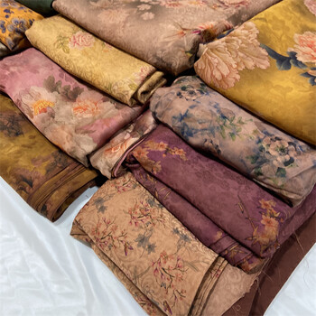 重磅香云纱旗袍布料香云纱桑蚕丝零布头面料正宗顺德古风丝绸莨绸布料