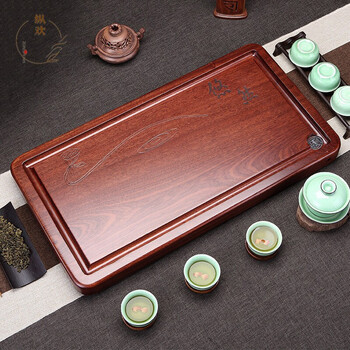 石茶台家用小型茶海现代功夫茶具排水式茶托盘 悠然65*35【图片 价格