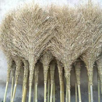 中环力安大环卫扫把手工制作笤帚加厚竹子制作钢丝扎捆一体式竹扫把竹