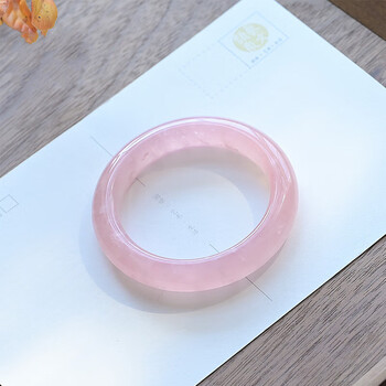 ckryo粉水晶手镯马达加斯加粉晶镯子冰种果冻粉色芙蓉石镯饰品圈口