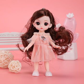 定制17厘米cm洋芭比娃娃套装小女孩儿童公主宝宝可爱bjd玩具偶衣服布