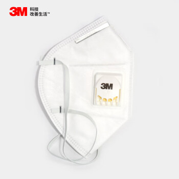 3M 9502V+  KN95舒适型防颗粒物带阀口罩  1盒 白色 25只/盒 现货