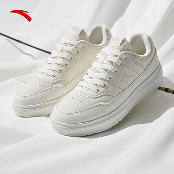 安踏(anta)板鞋男鞋夏季透气低帮厚底耐磨小白鞋情侣校园运动休闲鞋