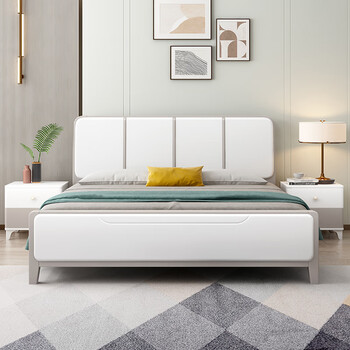 5主卧婚床大床 床 20cm椰棕垫 1柜(款式备注) 1350mm*2000mm  框架