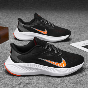 耐克飞织37正品代38zoom登月体育生39气垫跑步鞋马拉松蒲田运动鞋w7黑
