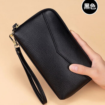 稻草人新款真皮手包女款手抓包大容量手机包拉链钱包女士牛皮长款手拿