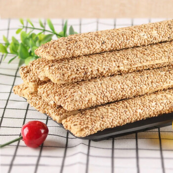 纯手工芝麻酥糖棒杆麦芽糖芝麻空心杆糖灶糖老式特产怀旧零食芝麻酥糖