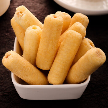 呆萌豆夹心米果卷 零食 膨化食品 饼干糕点 米果棒:【50根】 无规格