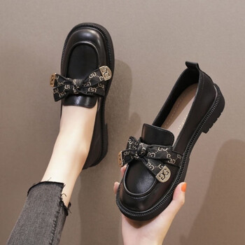 昌祥回力真软皮小皮鞋女2024新款平底鞋子韩版学生春秋百搭日系学生单