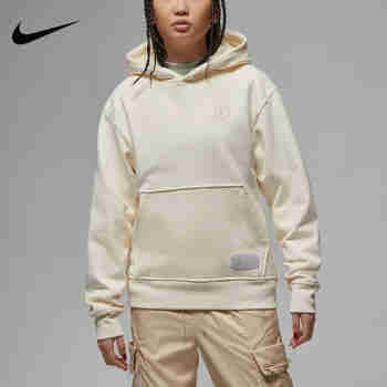 耐克（NIKE）卫衣女针织衫2024春季新款JORDAN透气套头衫连帽运动服FV3848-795 DR1896-110 L