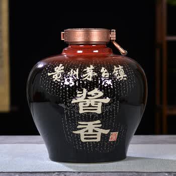 5斤10斤装家用密封白酒壶罐茅台复古收藏酒坛 5斤装茅台镇酒坛红色