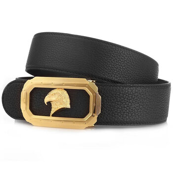 威镰史蒂芬(stfenvilict)威镰史蒂芬皮带鹰头男士腰带商务休闲牛皮