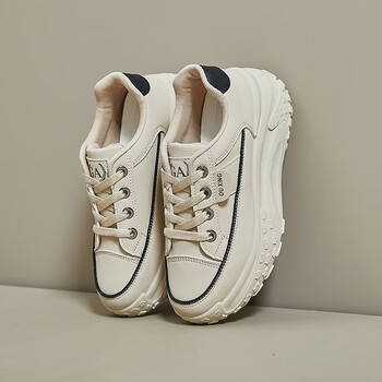 千百度cbannersince1995秋季新款厚底休闲鞋潮流百搭时尚英伦风松糕底