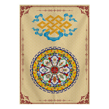 家用佛龛挡帘佛教佛龛禅意门帘子隔断帘开运挂帘客厅藏式挂帘布艺红色