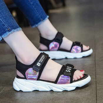 小学女生平底凉鞋小朋友穿的凉鞋小女孩夏天穿的夏季休闲运动软底防滑