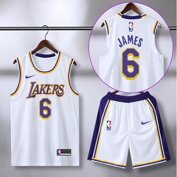 騰讯体育nba同款新湖人队詹姆斯6号球衣安东尼7号威少0号篮球服套装