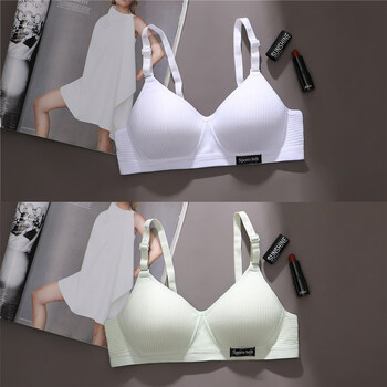 胸罩少女内衣 白色 浅绿(两件装)大童内衣12一 34/75ab通用初中女孩
