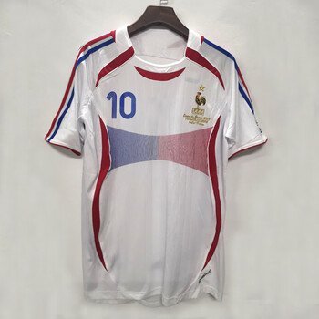 维杰力2006世界杯法国球衣客场10号齐达内亨利国家队队服足球服定制不