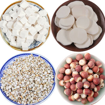 南京同仁堂原料 茯苓野生中药土茯苓块芡实正宗白术芡实 粉脾胃 官方