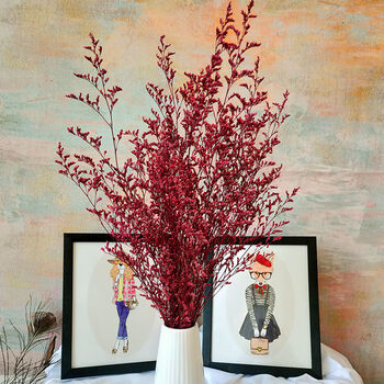 永生花家居装饰摆件客厅网红干花抖音sn9135永生情人草红色瓶插花