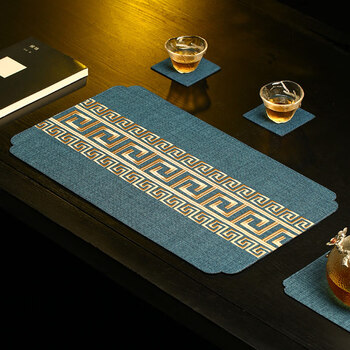 华幔盛庭中式茶席禅意小桌旗干泡台茶桌垫布茶杯垫茶具垫防水茶台布艺